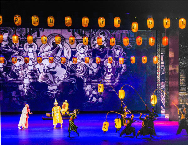 中国经典舞剧《丝路花雨》 多媒体舞美 数虎图像